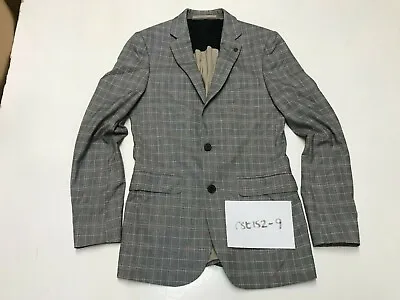 BURTON Menswear Grey Check Skinny Fitting Suit Jacket Chest 36 Reg   (exp105) • $24.87