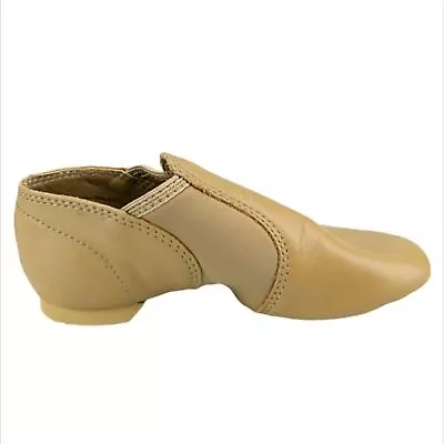 Capezio Series E Tan Leather Jazz Shoes Toddler Size 8 M • £13.46