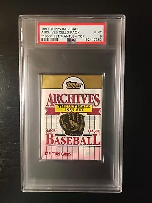 Mickey Mantle Showing On Top 1991 TOPPS PSA 9 MINT “1953 ARCHIVES” PACK Yankees • $250