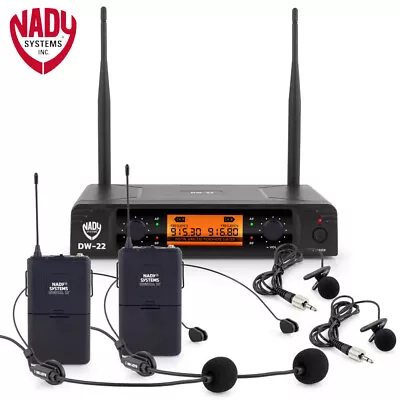 Nady DW-22 LT-HM Dual Digital Wireless System With 2 Lapels And Headsets • $169.99