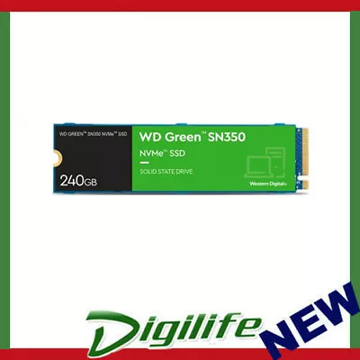 Western Digital WD Green SN350 1TB M.2 NVMe SSD 3200MB/s 2500MB/s R/W 80TBW 340K • $129.90