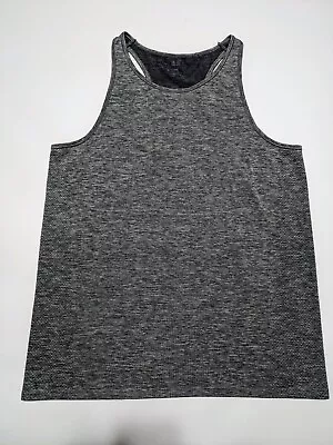 Uniqlo DryEx Athletic Racer Back Tank Top Mens Medium Gray Summer Muscle Shirt • $8.44