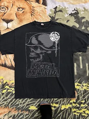 Vtg Metal Mulisha T Shirt Sz XL Adult Black Skull Biker Helmet • $24.95