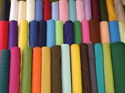 £1.99 • Buy *2 Meter* Polycotton Fabric Poly Cotton Dress Craft Costume Lining Material 44 