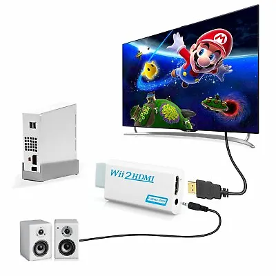 £4.95 • Buy WII To HDMI Converter Adapter 720P 1080P HD Video Audio Upscaling For Nintendo