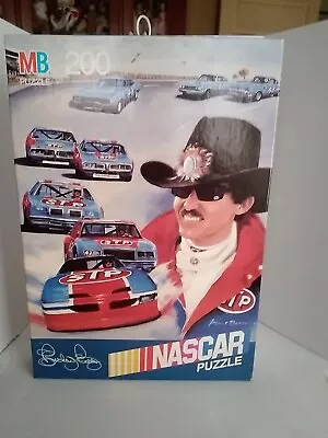 Vintage Milton Bradley Richard Petty NASCAR PUZZLE 200 Pieces Sealed 1991 • $4.99