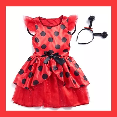 Ladybird Fancy Dress Costume 3-4 Years Halloween Party Play Book Day Ladybug Kid • £12.99