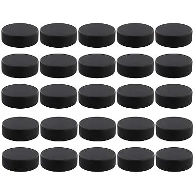 Swing Sports Hockey Pucks Bulk Set - 25pk Rubber 6oz Black Hockey Biscuits • $36.99