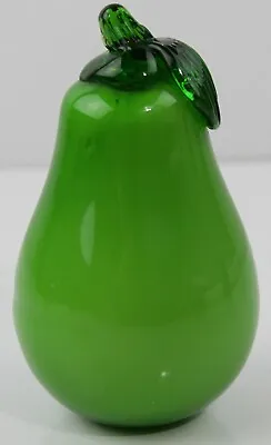 Lovely Green Murano Art Glass Pear Fruit- Handcrafted • $16.99