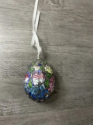 Vintage Silver Tone Cloisonne Egg • $30