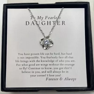 To My Fearless Daughter Necklace Gift Valentine’s Day From Dad/Mom 💘 • $9.29