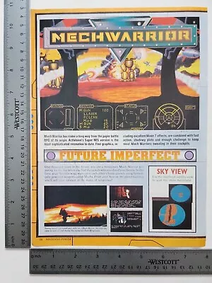 Mechwarrior Advertisement Original Print Ad / Poster Game Gift Art • $25