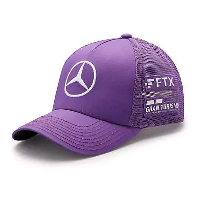 Mercedes Benz AMG Petronas F1 Lewis Hamilton Monster Energy Trucker Hat - Purple • $34.89