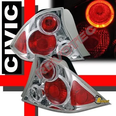 Halo Tail Lights 1 Pair For 01 02 03 Honda Civic LX DX EX HX 2-Door Coupe  • $94