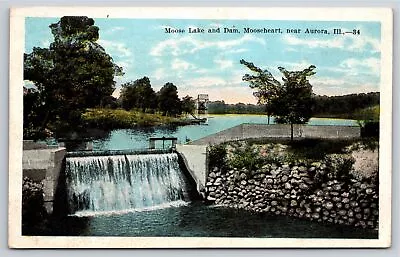 Mooseheart IL~Home For Children By Loyal Order Of Moose Lodge~Lake & Dam~Vtg PC • $3.70