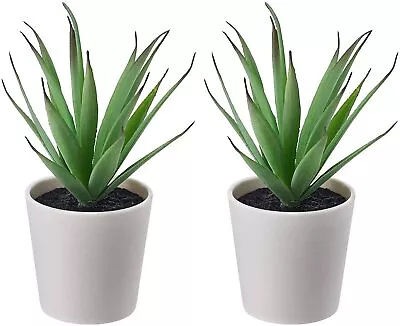 Ikea FEJKA Mini Artificial Succulent Desk Plants In Pots 6 Cm - Set Of 2 • £7.38