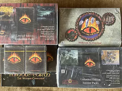 MIDDLE EARTH CCG ICE 5 Player Starter Sets 3 Booster Boxes + MECCG Wizards Book • $647