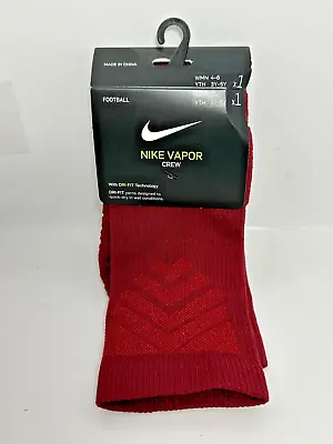 Nike VAPOR Maroon Football Crew Socks Size Mens 6-8 / Women 6-10 / Youth 5Y-7Y • $14.95