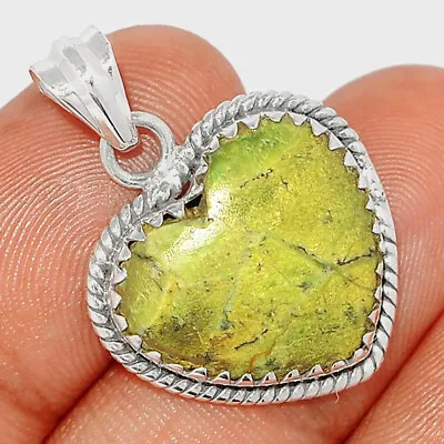 Heart - Natural Imperial Opal - Tanzania 925 Silver Pendant Jewelry CP14164 • $6.59