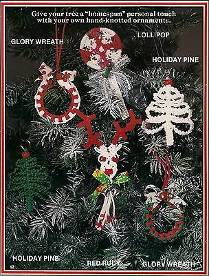 Christmas Tree Ornament Patterns - Craft Book: Macrame Tree-Time Favorites • $11.77