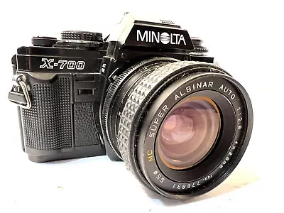 MINOLTA X-700 35mm  Camera W/ 28mm Super Albinar 2.8 Lens Fully Tested • $49.99