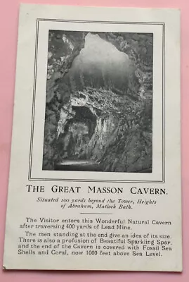Matlock Bath. The Great Masson Cavern Old Printed Postcard. • £3