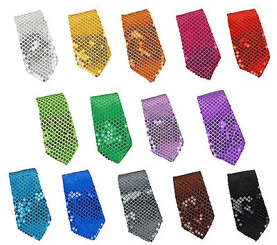 New Fashion Style Men's Unisex Sequin Neckties 14 Color Brand New • $6.99