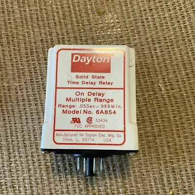 Dayton 6A854 Solid State Time Delay Relay • $18.53