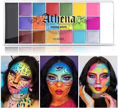 UCANBE Athena Body Face Paint Oil Palette 20 Color Professional Non-Toxic Mak... • £20.64