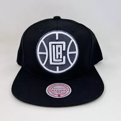 Mitchell & Ness LA Clippers NBA Snapback Hat Black White • $22.49