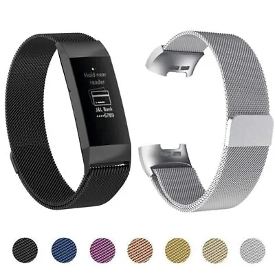 Milanese Strap For Fitbit Charge 5 / 4 3 2 Watch Band Charge5 Magnetic Bracelet • $10.56