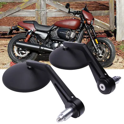 Motorcycle Handle Bar End Mirror Round 7/8  For Harley Street Rod 750 XG750A • $42.11