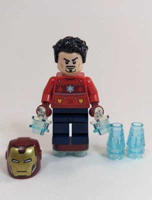 $8.99 • Buy LEGO Marvel Iron Man Tony Stark Christmas Sweater Minifigure From 76196 - New