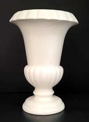Vintage Haeger Large Pedestal White Urn Vase Planter 12  Tall • $32.95