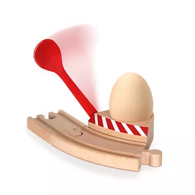 Egg Cup Barrier - Egg Breakfast Wooden Kids Wooden Railway Spoon Railway • £12.87