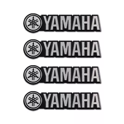 4x YAMAHA Aluminum Logo Badge Replacement Piece 49mm(1.92 ) X 10mm(0.39 )silvery • $8.26