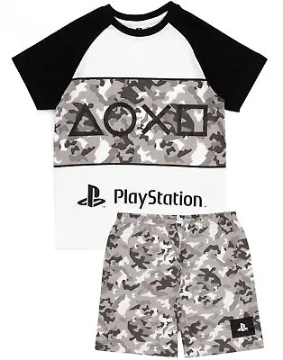 PlayStation Pyjamas Boys Game Camo PJs Long OR Short Options • £14.99