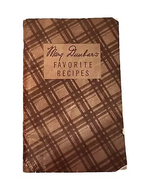 Mary Dunbar's Favorite Recipes Booklet Jewel Tea Co From C. 1930 • $9.99