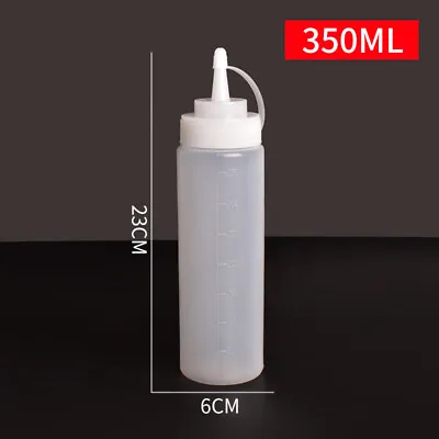 250-800ML Plastic Clear Squeeze Sauce Bottle Mayo Dispenser Bottles Oil Bottles • £4.26