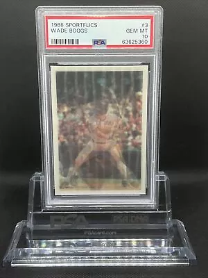 1986 Sportflics #3 Wade Boggs Boston Red Sox HOF PSA 10 Gem Mint • $29.95