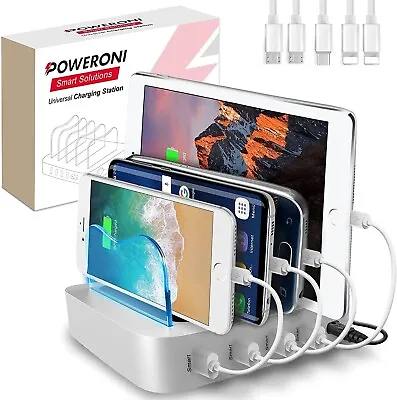 Poweroni USB Charging Dock - 4-Port - Fast Charging Station For Multiple Devices • $34