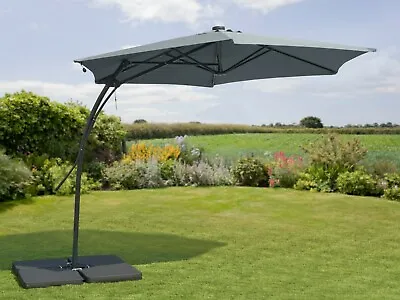 2.7m Garden Parasol Sun Shade Patio Hanging Umbrella Cantilever  Easyup Function • £79.95