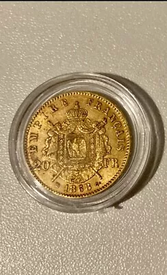 1868 20 Francs Napoleon Iii Gold Coin • £500