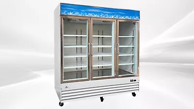 NEW Commercial Three Glass Door Freezer Ice 3 Door Merchandiser Frozen NSF ETL • $5548.76