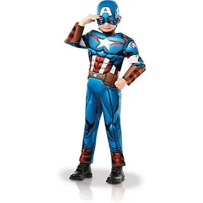 Rubies Marvel Avengers Captain America Boy's Superhero Fancy Dress Costume • £11.49