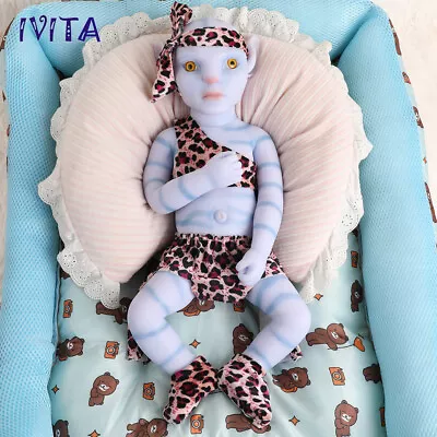 IVITA 20inch Amber Eyes Boy Avatar Doll Full Silicone Avatar Boy Doll Xmas • $158.10