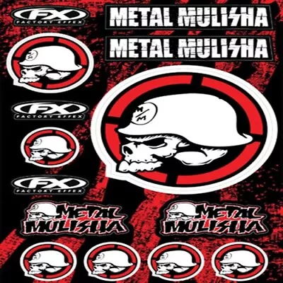 Factory Effex Sponsor Logo Sticker Sheet Metal Mulisha Sticker Kit 2 16-68052 • $20.64