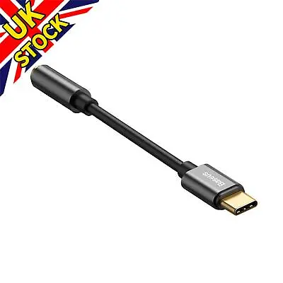 Headphone Adapter Type C Jack Mini USB Type C To 3.5mm AUX Earphone Cable • £9.70