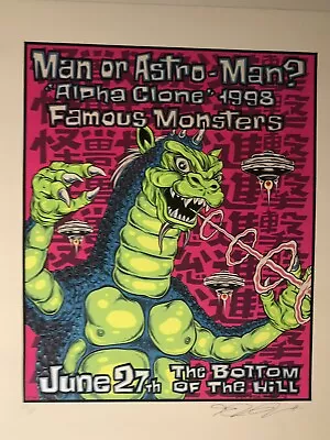 Man Or Astroman ?  Forbes Toho Kaiju Gabara Poster Rare 1998 Ltd 250 Signed Rare • $275