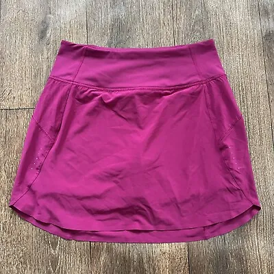 $29.99 • Buy Athleta Run With It 16” Skirt Skort With Shorts Under Fuschia Hot Pink Small